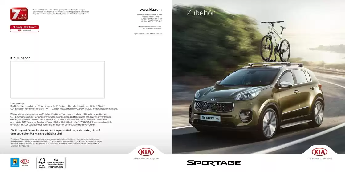 Catalogue KIA à Parcey | Kia Germany Sportage accessories brochure May17 | 2026-07-28T00:00:00.000Z - 2026-12-31T00:00:00.000Z