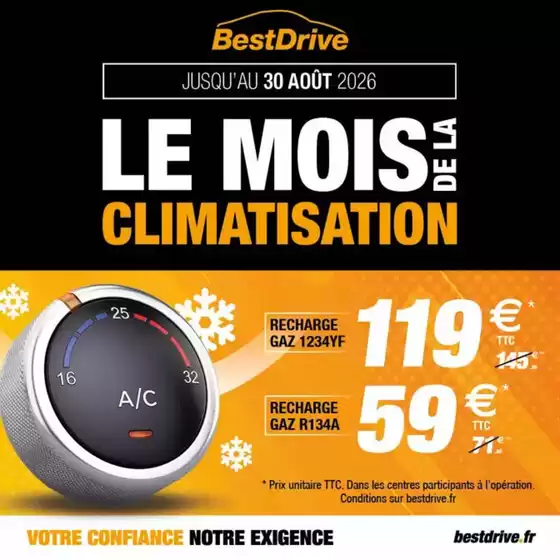 Catalogue Bestdrive | LE MOIS DE LA CLIMATISATION | 4 MAI AU 30 AOÛT 2026 | 2026-07-29T00:00:00.000Z - 2026-08-30T00:00:00.000Z