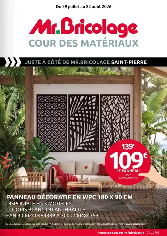 Catalogue Mr Bricolage | Catalogue Mr Bricolage | 2026-07-29T00:00:00.000Z - 2026-08-22T00:00:00.000Z