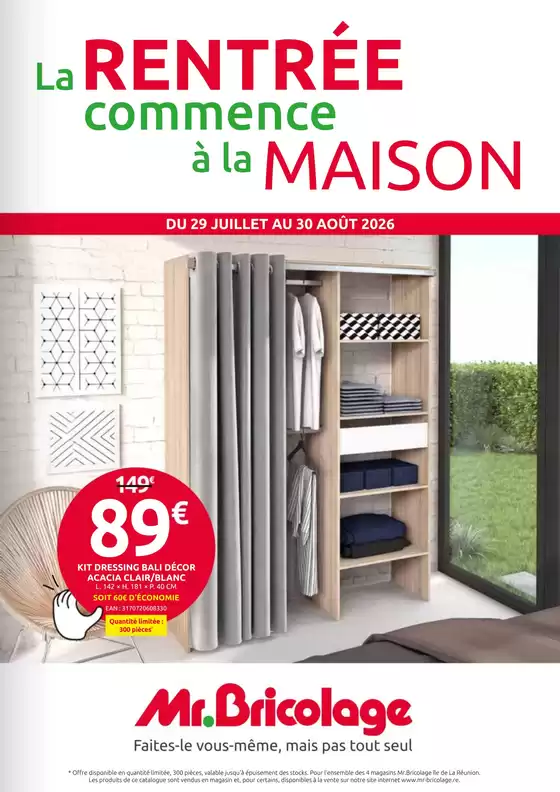 Catalogue Mr Bricolage | Bons plans exclusifs | 2026-07-29T00:00:00.000Z - 2026-08-30T00:00:00.000Z