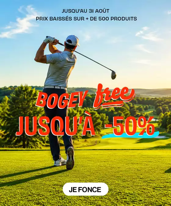 Catalogue Golf Plus | Passez sous le par avec jusqu'à -50% sur une sélection premium. | 2026-07-31T00:00:00.000Z - 2026-08-31T00:00:00.000Z
