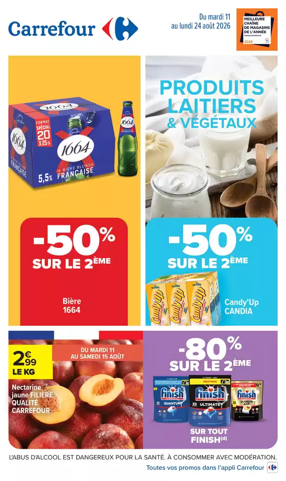 Catalogue Carrefour à | PRODUITS LAITIERS VÉGÉTAUX | 2026-08-11T00:00:00.000Z - 2026-08-24T00:00:00.000Z