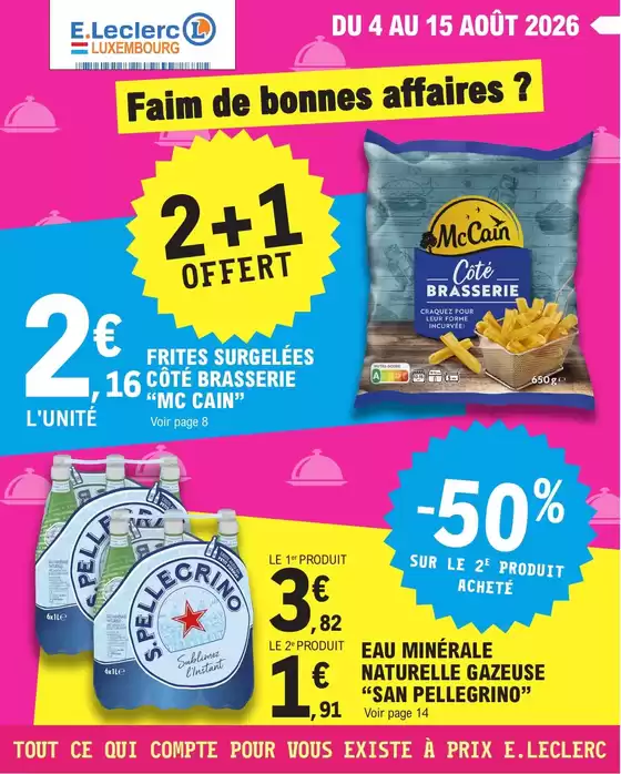 Catalogue E.Leclerc à Marolles-en-Hurepoix | 2+1 offert | 2026-08-04T00:00:00.000Z - 2026-08-15T00:00:00.000Z