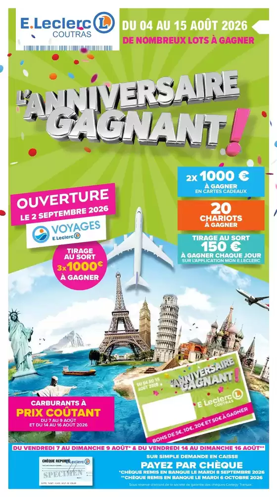 Catalogue E.Leclerc à Marolles-en-Hurepoix | Anniversaire magasin 2026 | 2026-08-04T00:00:00.000Z - 2026-08-16T00:00:00.000Z