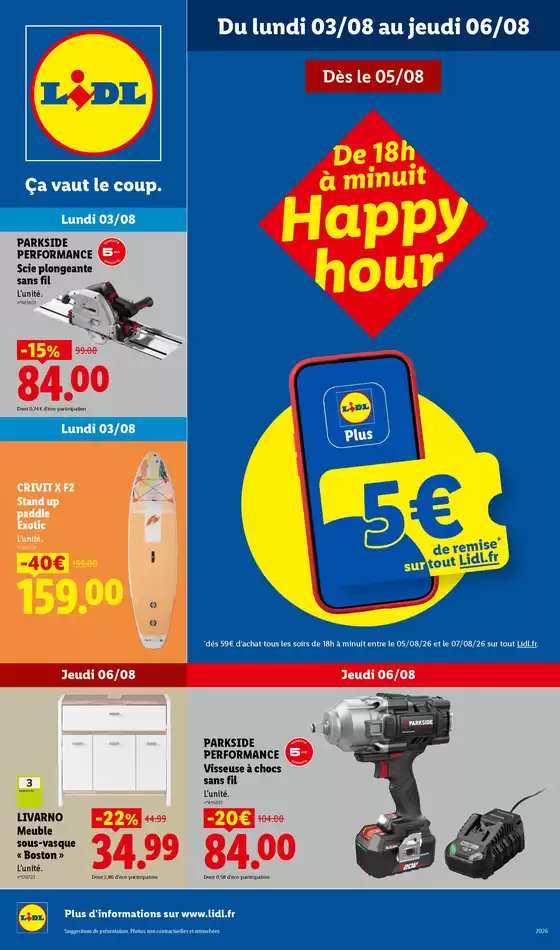 Catalogue Lidl | Les Exclus Web de la semaine | 2026-08-03T00:00:00.000Z - 2026-08-06T00:00:00.000Z