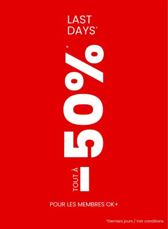 Catalogue Okaïdi | LAST DAYS : Jusqu'à -50% | 2026-08-03T00:00:00.000Z - 2026-08-16T00:00:00.000Z