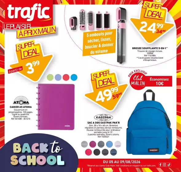 Catalogue Trafic | Le plaisir à prix malin | 2026-08-05T00:00:00.000Z - 2026-08-09T00:00:00.000Z