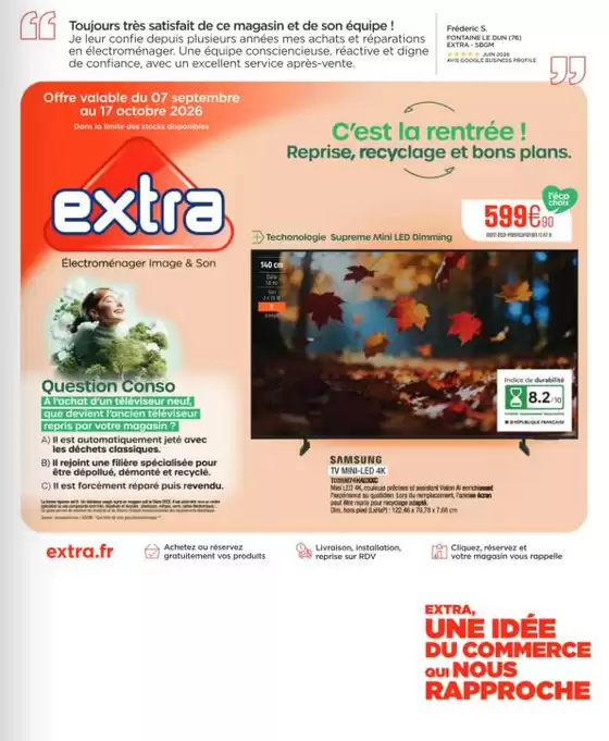 Catalogue Extra à Marcq-en-Barœul | Extra BB Tabloid Septembre 2026 | 2026-09-07T00:00:00.000Z - 2026-10-17T00:00:00.000Z