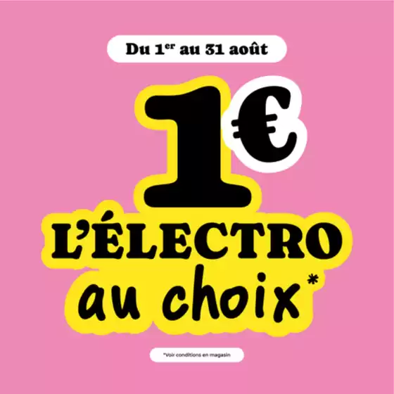 Catalogue SoCoo'c | Du 1 au 31 août 1€ l'électro au choix | 2026-08-06T00:00:00.000Z - 2026-08-31T00:00:00.000Z