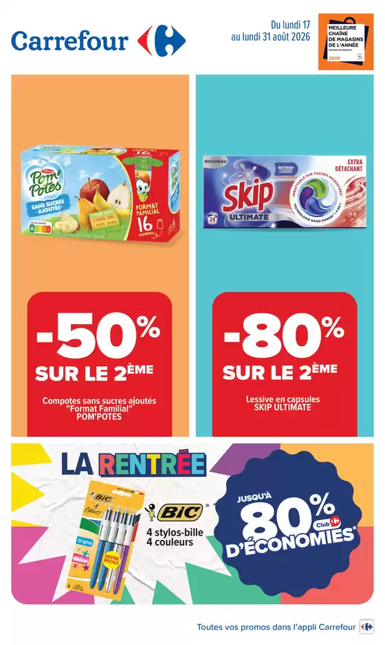 Catalogue Carrefour Drive à Saint-Etienne-de-Tulmont | VOS PROMOS DU QUOTIDIEN | 2026-08-07T00:00:00.000Z - 2026-08-31T00:00:00.000Z