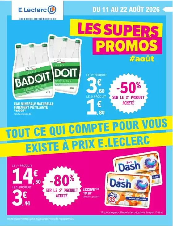 Catalogue E.Leclerc à Xertigny | TRAFIC POUVOIR ACHAT 8 - MIXTE | 2026-08-11T00:00:00.000Z - 2026-08-22T00:00:00.000Z