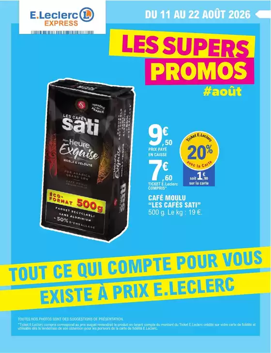Catalogue E.Leclerc | SUPERS PROMOS #Aout Rentrée (TPA8) - EXPRESS | 2026-08-11T00:00:00.000Z - 2026-08-22T00:00:00.000Z