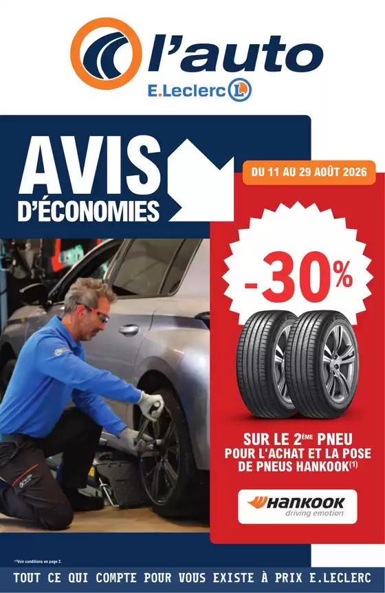Catalogue E.Leclerc L'Auto à Ville-di-Pietrabugno | OP11 - AVIS DECONOMIE 4 | 2026-08-11T00:00:00.000Z - 2026-08-29T00:00:00.000Z