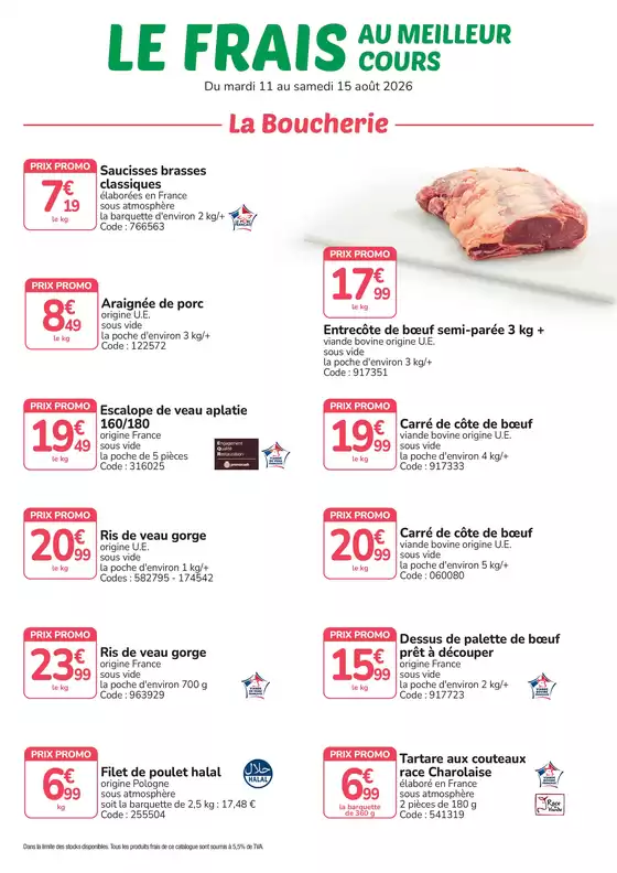 Catalogue Promocash à Sarrola-Carcopino | Meilleur cours | 2026-08-11T00:00:00.000Z - 2026-08-15T00:00:00.000Z