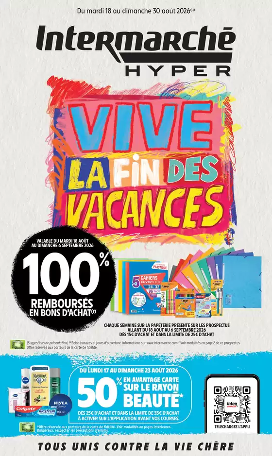 Catalogue Intermarché Hyper | TF AOUT 4 + CAHIER REGION | 2026-08-18T00:00:00.000Z - 2026-08-30T00:00:00.000Z