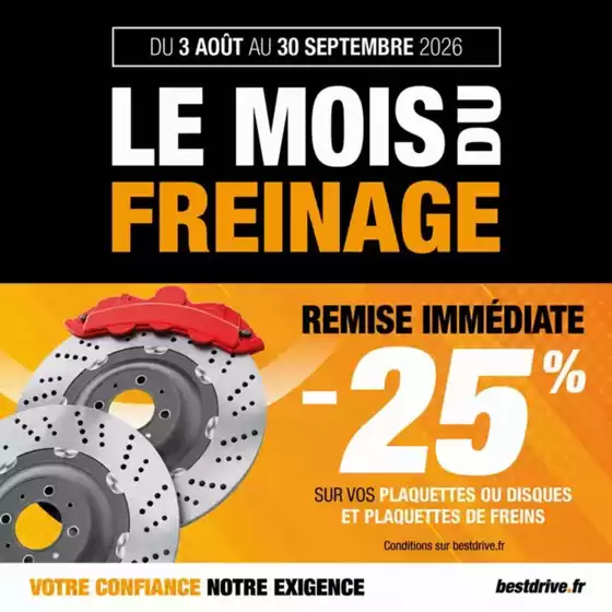 Catalogue Bestdrive | LE MOIS DU FREINAGE | 2026-08-11T00:00:00.000Z - 2026-09-30T00:00:00.000Z