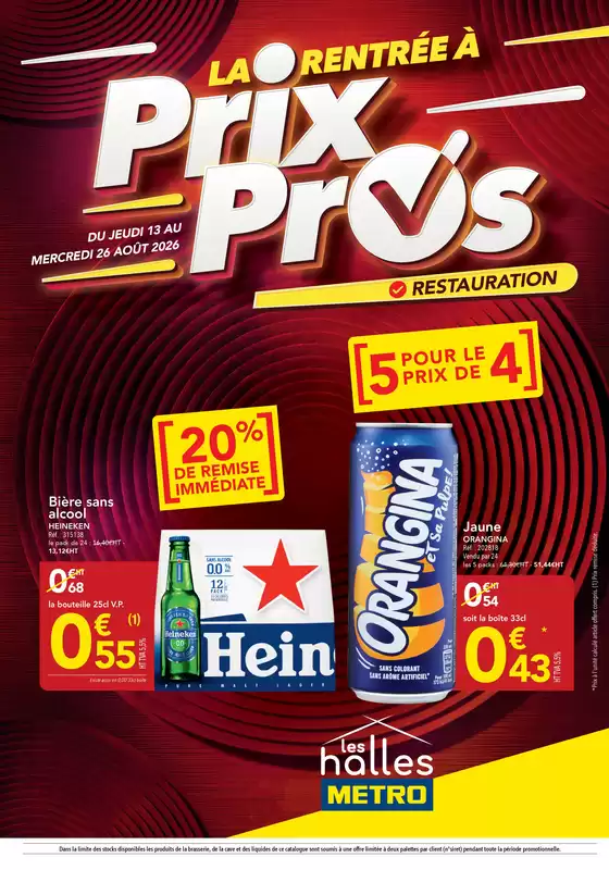 Catalogue Metro à Nice | Offres Prix & Promos Restauration | 2026-08-14T00:00:00.000Z - 2026-08-26T00:00:00.000Z