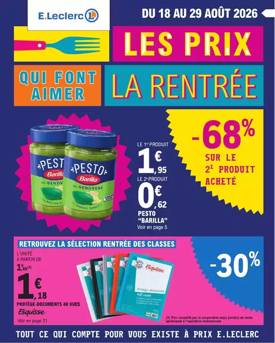 Catalogue E.Leclerc à Beaumont-lès-Valence | DEPENSER MOINS 19 | 2026-08-18T00:00:00.000Z - 2026-08-29T00:00:00.000Z