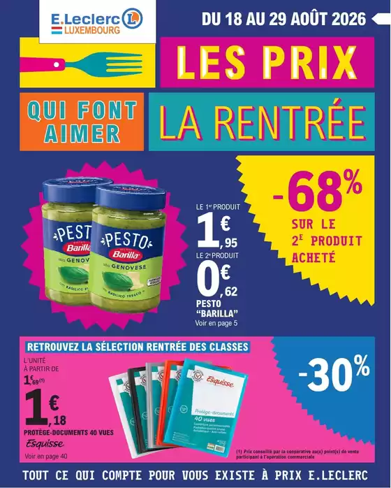 Catalogue E.Leclerc à Beaumont-lès-Valence | 26M341C02LU | 2026-08-18T00:00:00.000Z - 2026-08-29T00:00:00.000Z