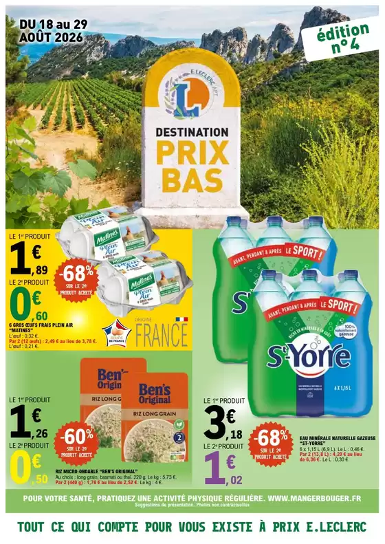 Catalogue E.Leclerc à Saignes (Cantal) | EDITION Estivale N°4 | 2026-08-18T00:00:00.000Z - 2026-08-29T00:00:00.000Z