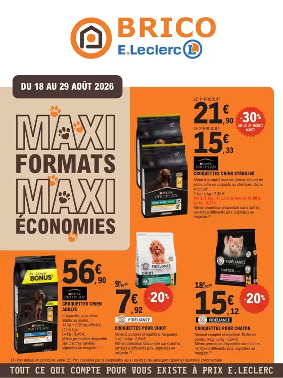 Catalogue E.Leclerc Brico | Maxi Formats, Mini Prix | 2026-08-18T00:00:00.000Z - 2026-08-29T00:00:00.000Z