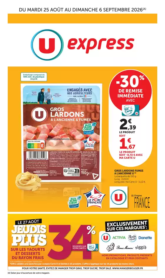 Catalogue U Express à | Catalogue U EXPRESS | 2026-08-25T00:00:00.000Z - 2026-09-06T00:00:00.000Z