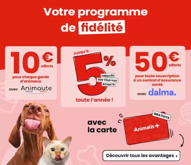 Catalogue Animalis à Reims | Programme de fidélité Animalis+ | 2026-08-18T00:00:00.000Z - 2026-09-06T00:00:00.000Z