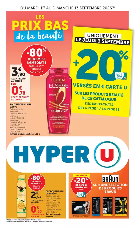 Catalogue Hyper U | Spécial Beauté | 2026-09-01T00:00:00.000Z - 2026-09-13T00:00:00.000Z