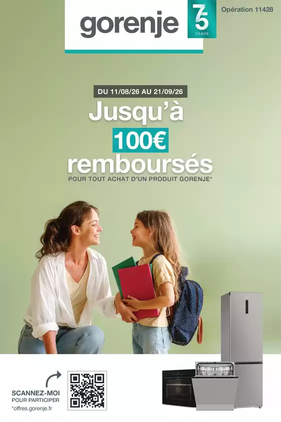 Catalogue Boulanger à Nîmes | OFFRE Gorenje: jusqu'à 100€ remboursés ! | 2026-08-18T00:00:00.000Z - 2026-09-21T00:00:00.000Z