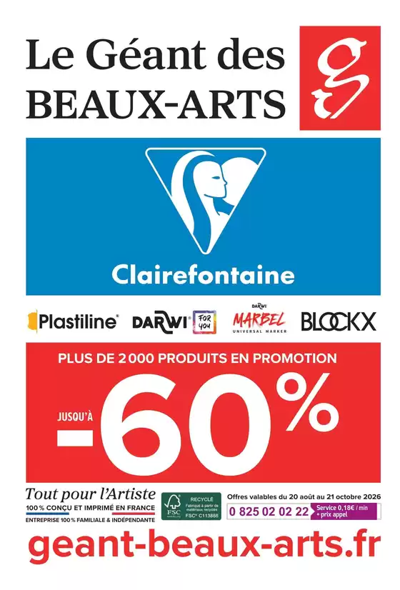 Catalogue Le Géant des Beaux-Arts à Tartaras | Meilleures offres pour les acheteurs économes | 2026-08-20T00:00:00.000Z - 2026-10-21T00:00:00.000Z
