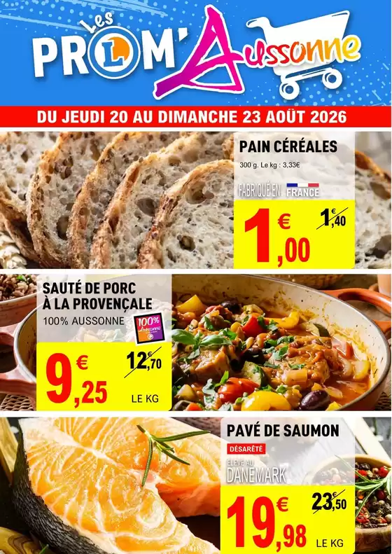 Catalogue E.Leclerc à Loubaresse (Ardèche) | PROM AUSSONNE SEM34 | 2026-08-20T00:00:00.000Z - 2026-08-23T00:00:00.000Z