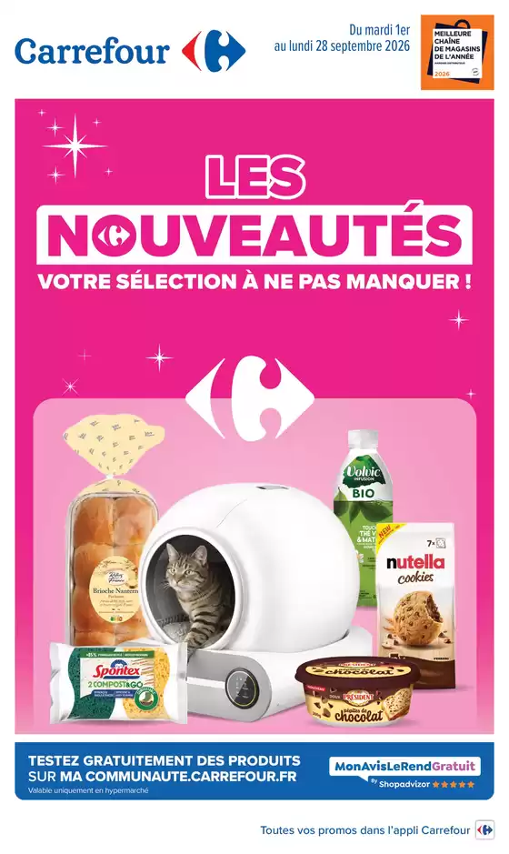 Catalogue Carrefour à Launaguet | INNOVATIONS DE SEPTEMBRE | 2026-09-01T00:00:00.000Z - 2026-09-28T00:00:00.000Z