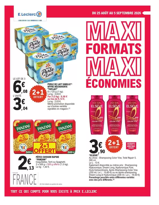 Catalogue E.Leclerc à Chauvigny | DEPENSER MOINS 20 GV - MIXTE | 2026-08-25T00:00:00.000Z - 2026-09-05T00:00:00.000Z