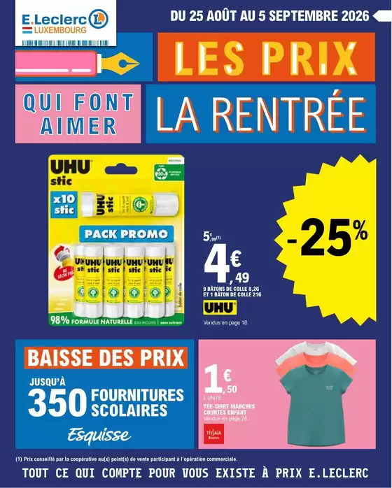 Catalogue E.Leclerc à Orange | 26M351C02LU | 2026-08-25T00:00:00.000Z - 2026-09-05T00:00:00.000Z