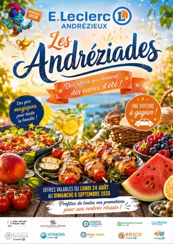 Catalogue E.Leclerc à Marmagne (Cher) | Andreziades Septembre | 2026-08-24T00:00:00.000Z - 2026-09-06T00:00:00.000Z