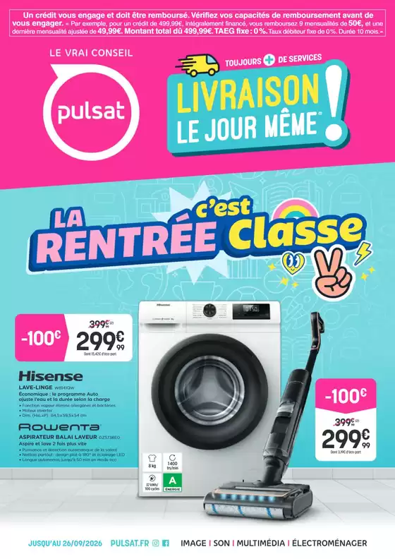 Catalogue Pulsat à Saint-Germain-du-Plain | Prix de la rentrée | 2026-08-24T00:00:00.000Z - 2026-09-26T00:00:00.000Z