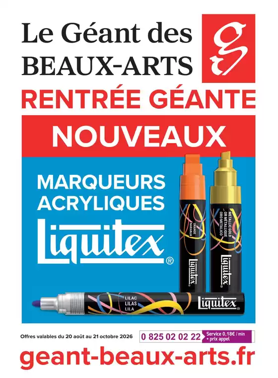 Catalogue Le Géant des Beaux-Arts | Nos meilleures offres pour vous | 2026-08-20T00:00:00.000Z - 2026-10-21T00:00:00.000Z