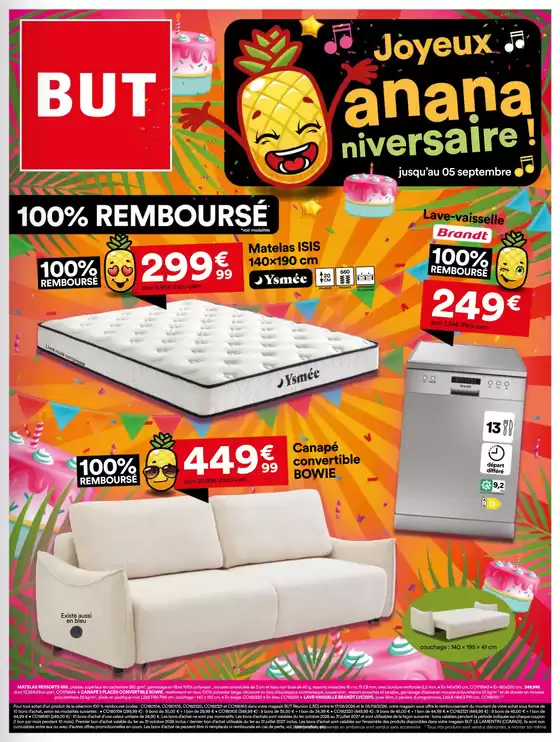 Catalogue BUT | Anniversaire ! | 2026-08-25T00:00:00.000Z - 2026-09-05T00:00:00.000Z