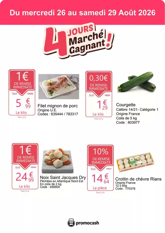 Catalogue Promocash à Nîmes | 4 jours marché gagnant | 2026-08-25T00:00:00.000Z - 2026-08-29T00:00:00.000Z