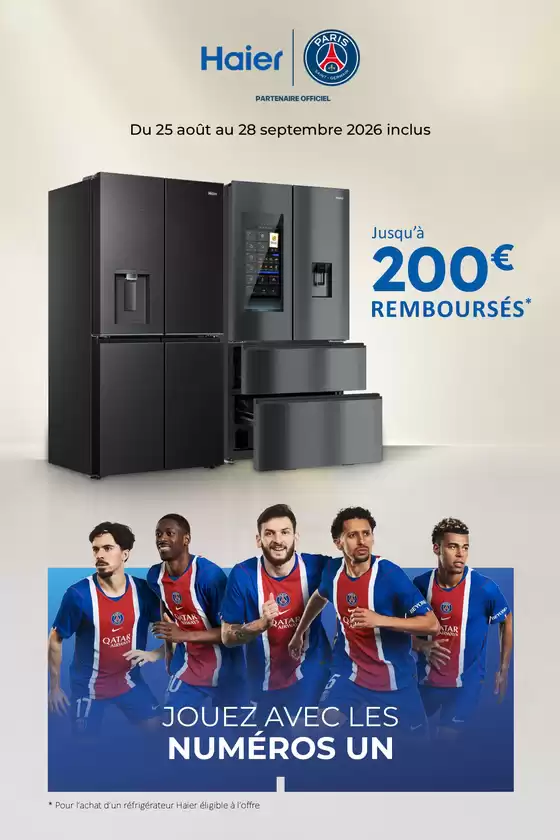Catalogue Group Digital | Haier Jusqu'a 200€ REMBOURSÉS | 2026-08-25T00:00:00.000Z - 2026-09-28T00:00:00.000Z