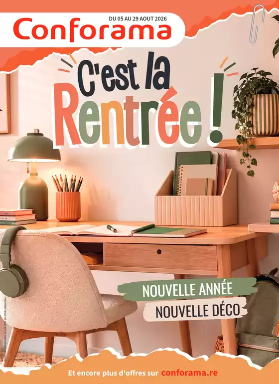 Catalogue Conforama à Reims | C'est la rentrée | 2026-08-25T00:00:00.000Z - 2026-08-29T00:00:00.000Z