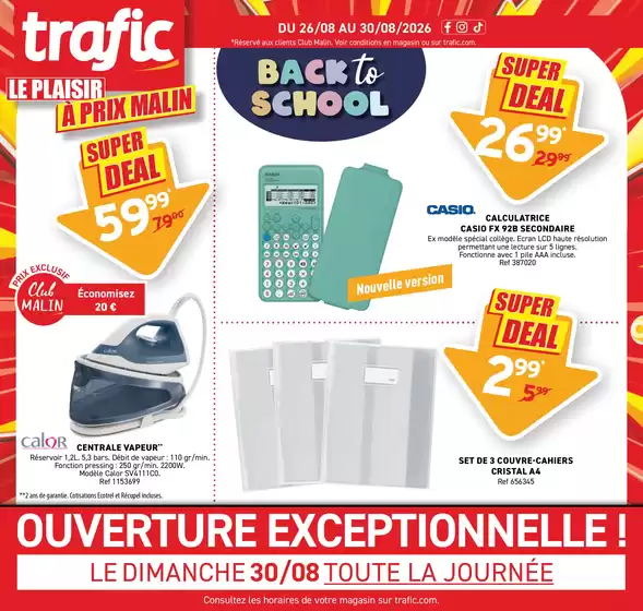 Catalogue Trafic | Back to school | 2026-08-25T00:00:00.000Z - 2026-08-30T00:00:00.000Z