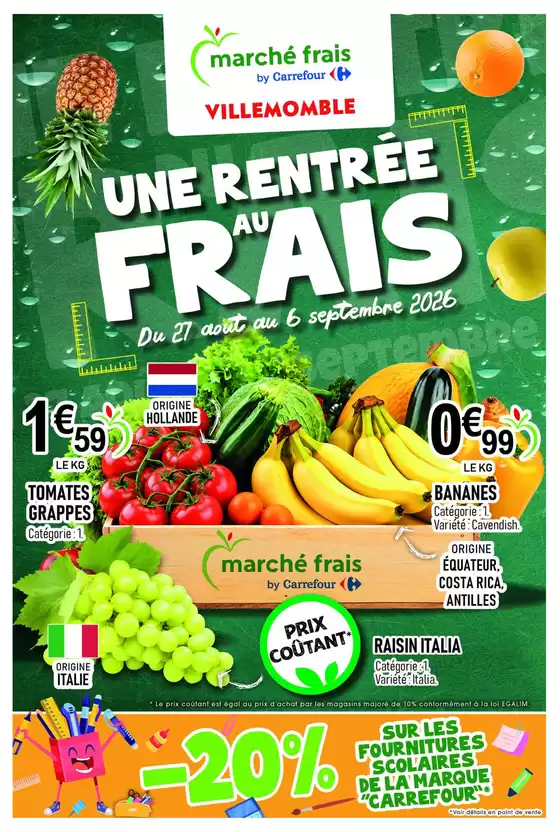 Catalogue marché frais Géant à Laussonne | Marche Frais Rentree 2026 | 2026-08-27T00:00:00.000Z - 2026-09-06T00:00:00.000Z
