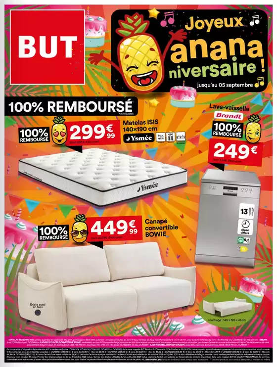 Catalogue BUT | Anniversaire  | 2026-08-27T00:00:00.000Z - 2026-09-05T00:00:00.000Z