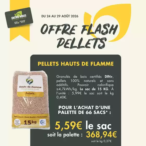 Catalogue Point Vert | OFFRE DE PELLETS FLASH | 2026-08-27T00:00:00.000Z - 2026-08-29T00:00:00.000Z