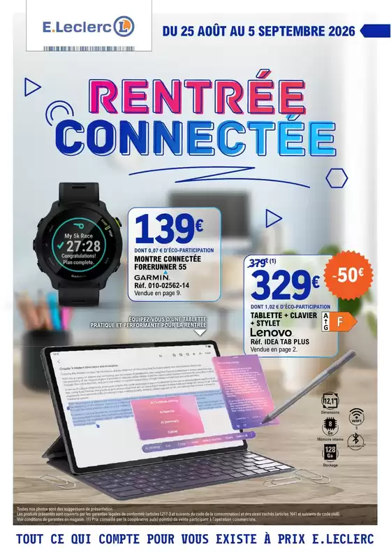 Catalogue E.Leclerc à Amfreville-sur-Iton | RENTREE CONNECTEE | 2026-08-25T00:00:00.000Z - 2026-09-05T00:00:00.000Z