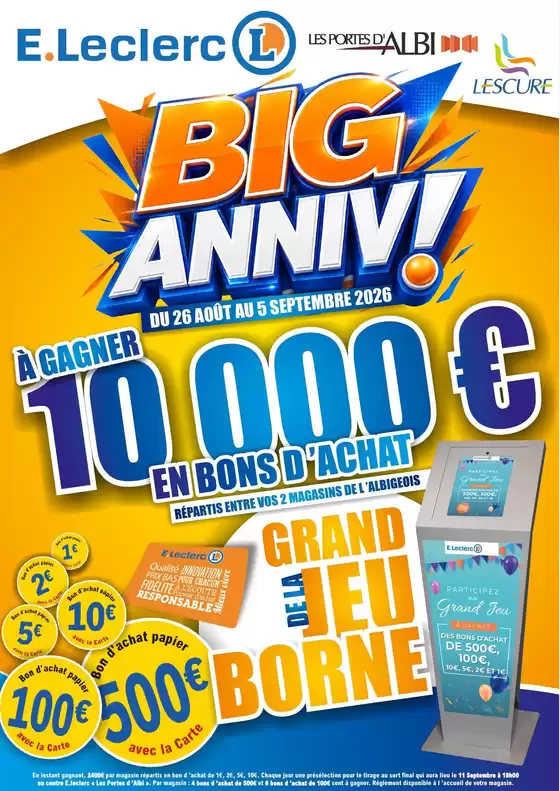 Catalogue E.Leclerc à Grenoble | OP LAVIDA ANNIV 2026 | 2026-08-26T00:00:00.000Z - 2026-09-05T00:00:00.000Z