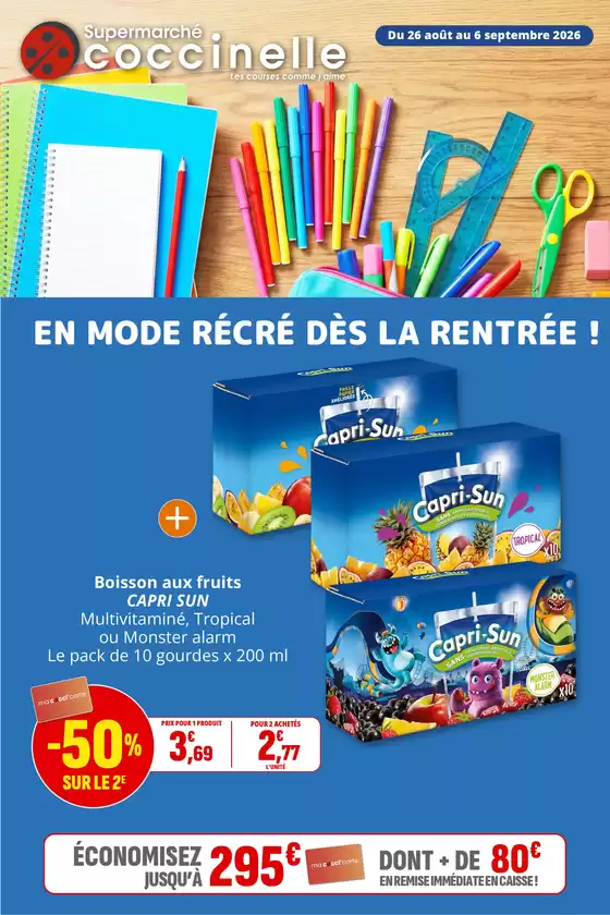 Catalogue Coccinelle Supermarché | EN MODE RÉCRÉ DÈS LA RENTRÉE ! | 2026-08-26T00:00:00.000Z - 2026-09-06T00:00:00.000Z