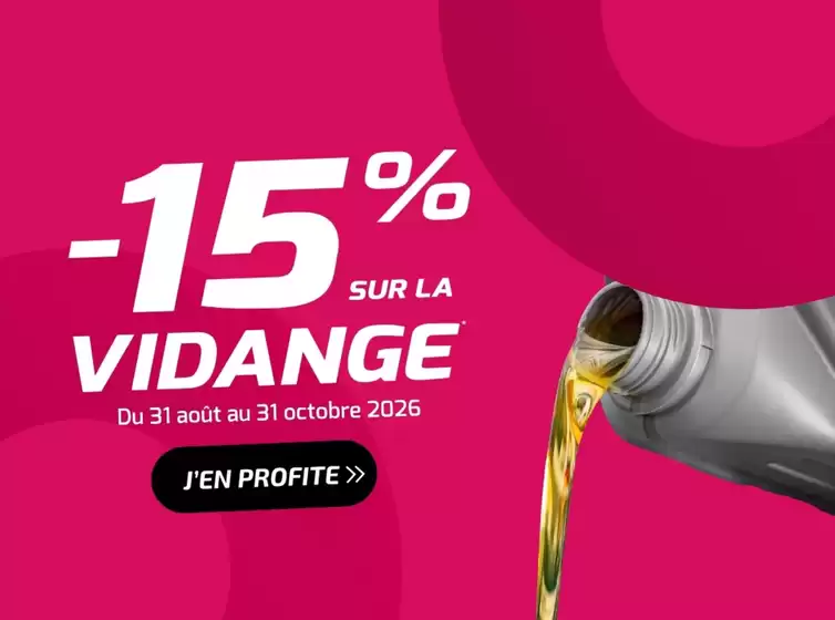 Catalogue Profil Plus | Promo entretien : -15% sur la vidange* ! | 2026-08-31T00:00:00.000Z - 2026-10-31T00:00:00.000Z