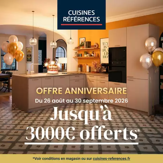 Catalogue Cuisines Références à Paris | Offres exclusives Cuisines Références Jusqu'à 3000€ offerts | 2026-08-31T00:00:00.000Z - 2026-09-30T00:00:00.000Z